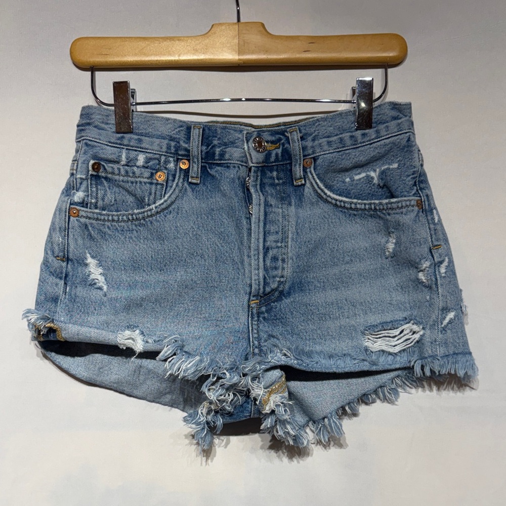 Agolde Parker Vintage Cut Off Short Swapmeet Size 23 - Picture 2 of 8